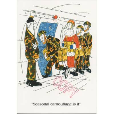Christmas Card - Seasonal Camo (Cartoon)