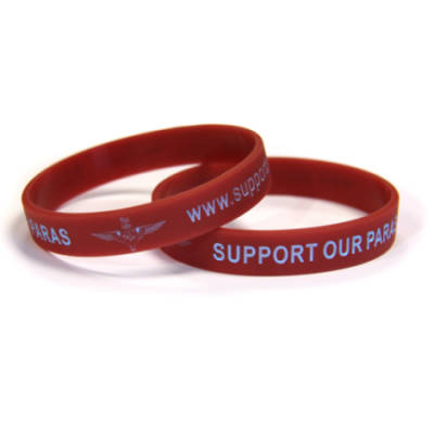 SUPPORT OUR PARAS Maroon Charity Wristband