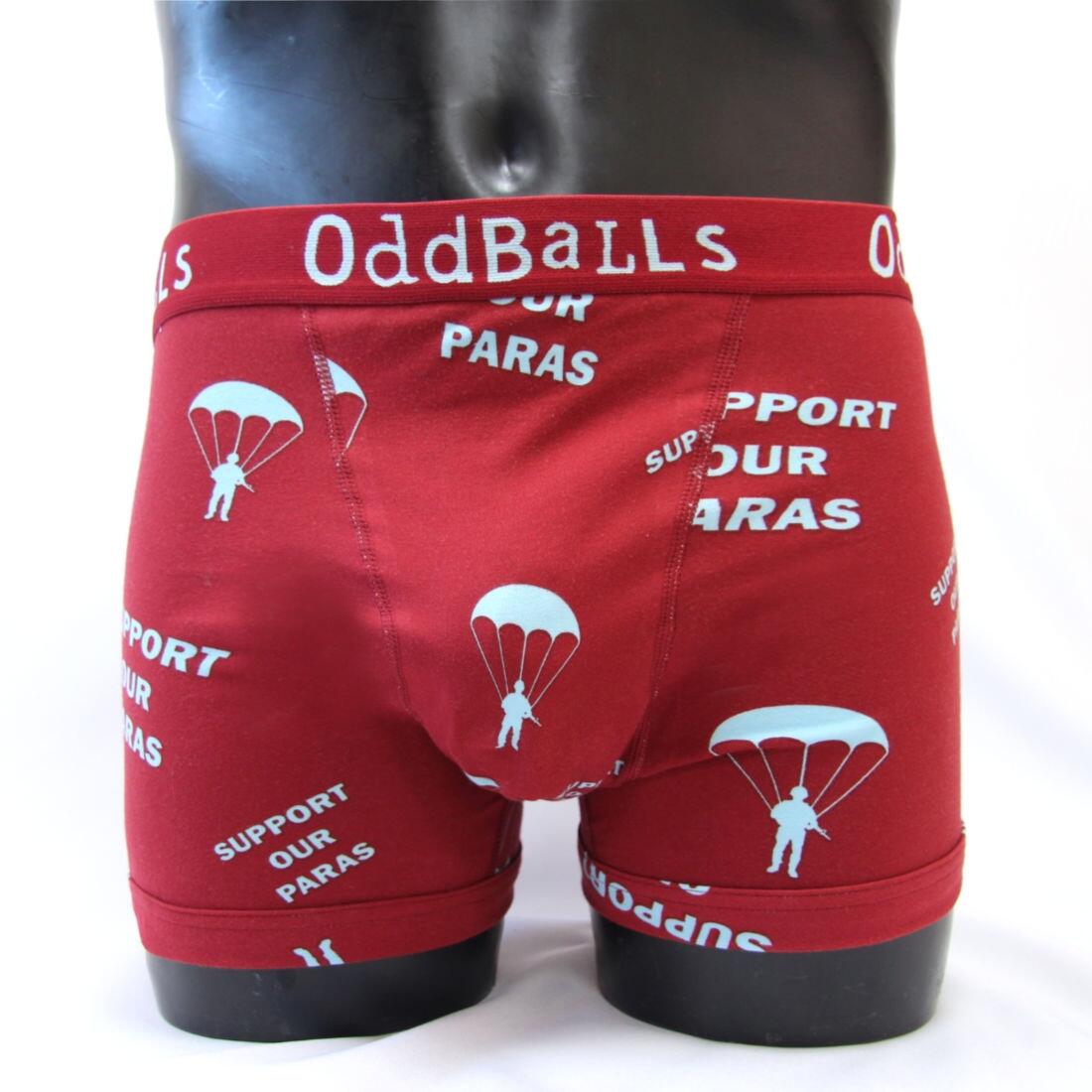 Boxer Shorts - Charity 'Support Our Paras' Design, Maroon