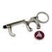 Metal Door Opener Keyring with Touch Stylus, Bottle Opener and Trolley Coin - Pegasus