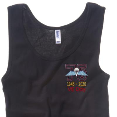 Lady's Vest - Black - VE Day 75th (Jump Wings)