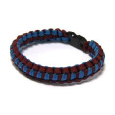 Lightweight Paracord Survival Bracelet - Maroon/Blue