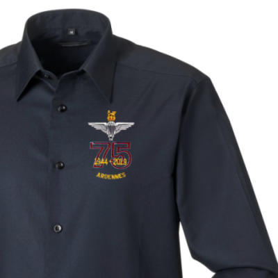 Long Sleeved Shirt - Black - Ardennes 75th (Para)