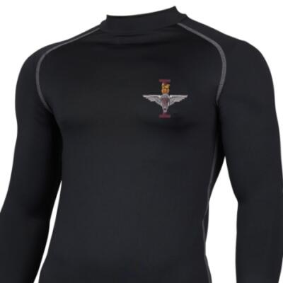 *CLEARANCE* Long Sleeved Thermal Top, S/M, Black, 1 Para (Battalion Numerals)