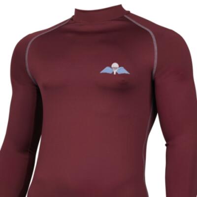 *CLEARANCE* Long Sleeved Thermal Top, S/M, Maroon, Jump Wings