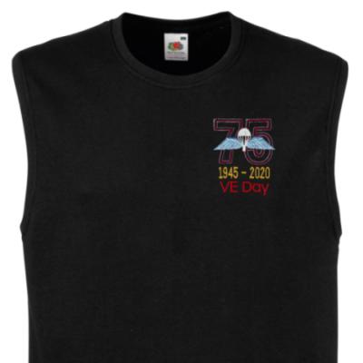 Muscle Tee - Black - VE Day 75th (Jump Wings)