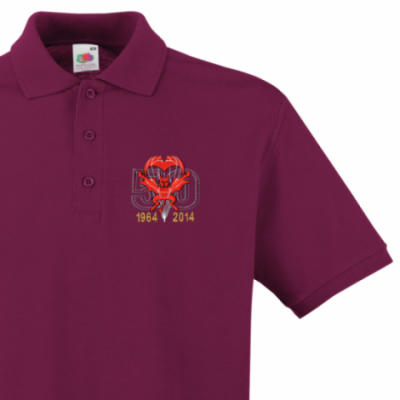 Polo Shirt - Maroon - Red Devils 50th