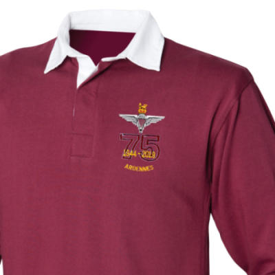 Rugby Shirt - Maroon - Ardennes 75th (Para)