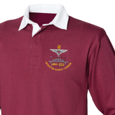 Rugby Shirt - Maroon - Operation Market Garden 75th (Para)