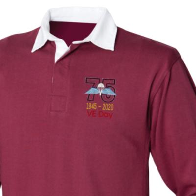 Rugby Shirt - Maroon - VE Day 75th (Jump Wings)