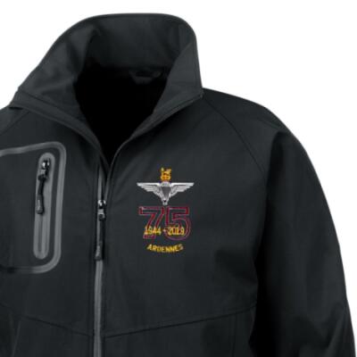 Softshell Jacket - Black - Ardennes 75th (Para)