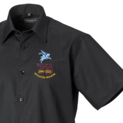 Short Sleeved Shirt - Black - Operation Dragoon 75th (Pegasus)