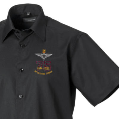 Short Sleeved Shirt - Black - Operation Tonga 75th (Para)