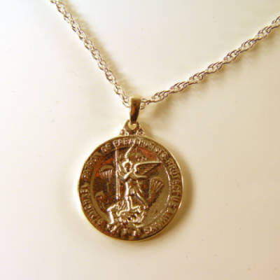 Sterling Silver St Michaels Medallion