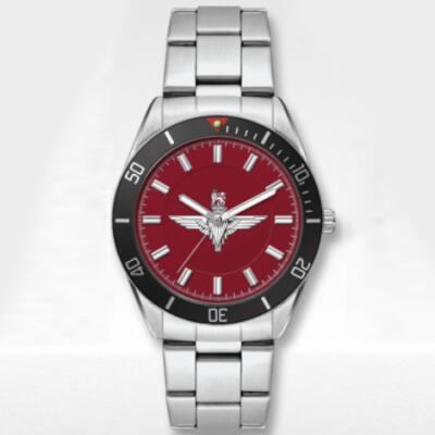 Stainless Steel Para Watch with Silvered Metal Bracelet