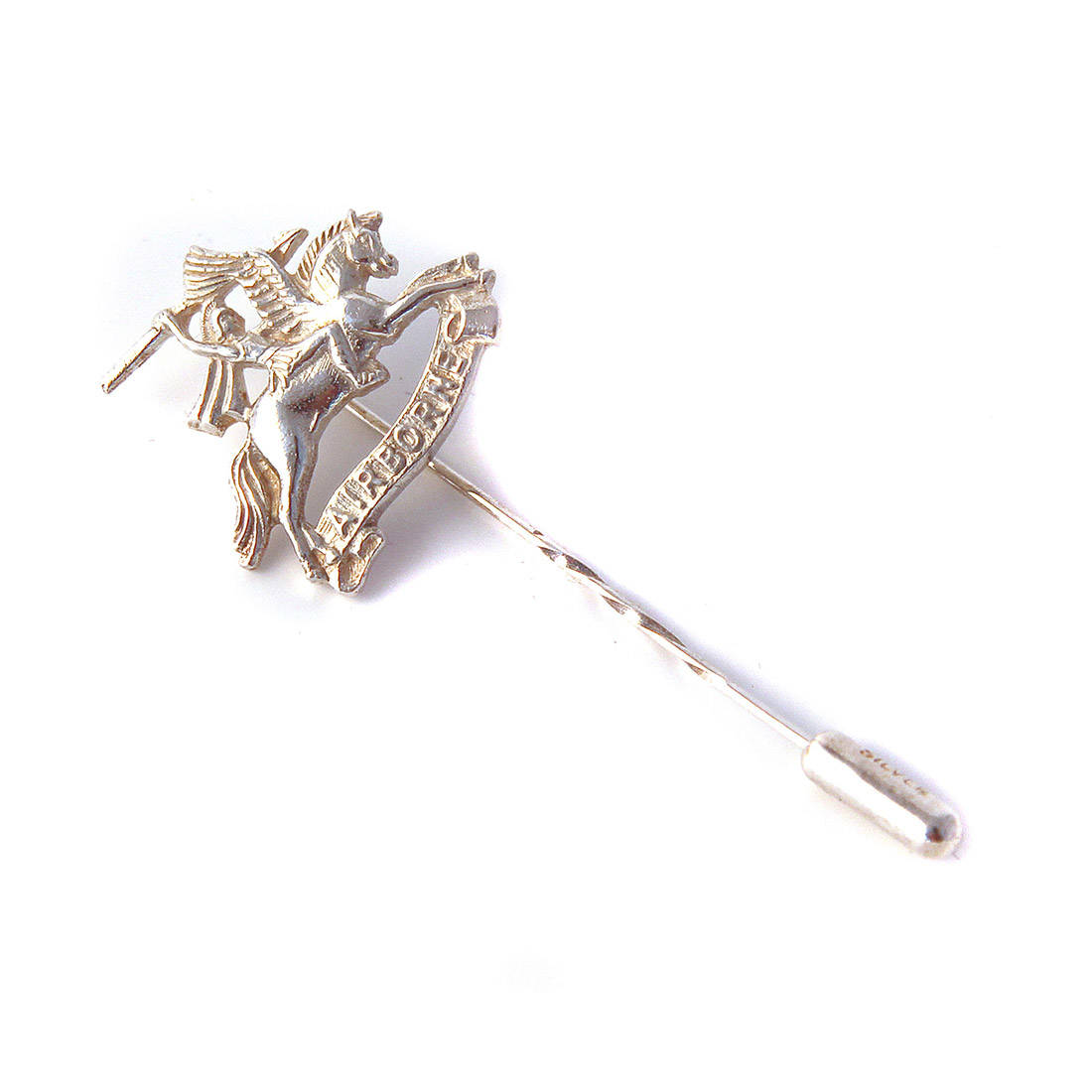 Sterling Silver Pegasus Airborne Stick Pin - The Airborne Shop