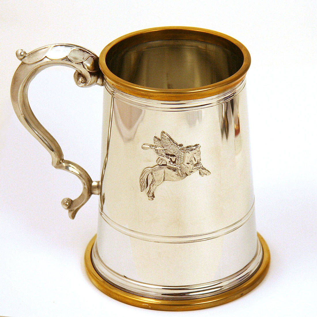 Pewter Tankard with Glass Bottom - The Airborne Shop