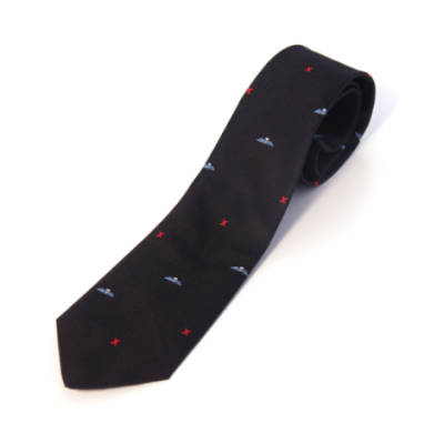 Tie, 10 Para Jump Wings on Black (Polyester)