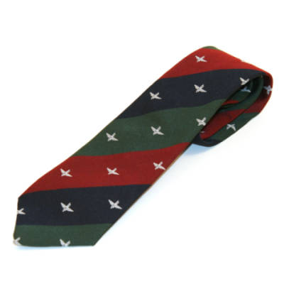 Tie, Para on Maroon, Blue & Green Stripes (Polyester)