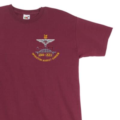 T-Shirt - Maroon - Operation Market Garden 75th (Para)