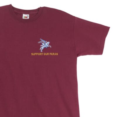 *CLEARANCE* T-Shirt, Large, Maroon, Support Our Paras (Pegasus)