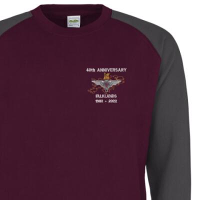 Two-Tone Sweatshirt - Maroon / Grey - Falklands 40th
