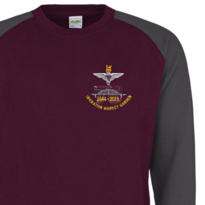 Two-Tone Sweatshirt - Maroon / Grey - Operation Market Garden 75th (Para)