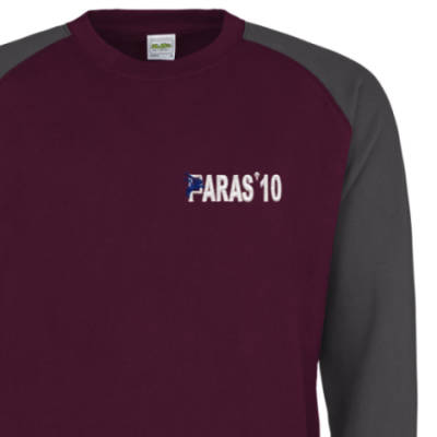 Two-Tone Sweatshirt - Maroon / Grey - Paras 10