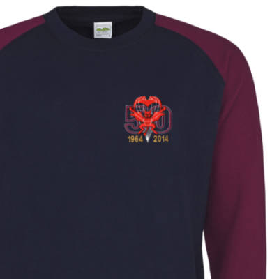 Two-Tone Sweatshirt - Navy / Maroon - Red Devils 50th