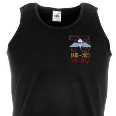 Athletic Vest - Black - VE Day 75th (Jump Wings)