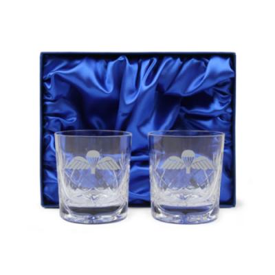 Jump Wings Whisky Glasses (Pair) In Gift Box